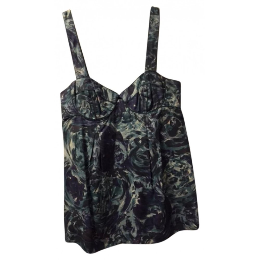 Rebecca Taylor Silk Bustier Printed Camisole Top Size 4